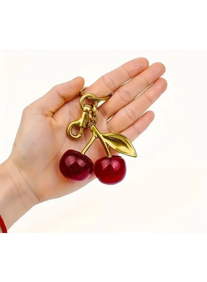 An elegant, fruity cherry-shaped medallion with a sophisticated and distinctive design — perfect for everyday decoration and a modern touch to travel and outdoor accessories! - Image 4